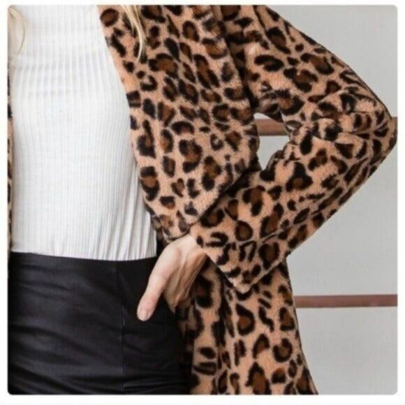 SOFT LEOPARD LONG SLEEVE JACKET-NEW - Picture 6 of 8